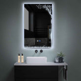 Specchio LED Verticale | Pulsanti touch | Funzione anti-appannamento | Luce bianca fredda - Reyze Serie Good Vibes Modello 8